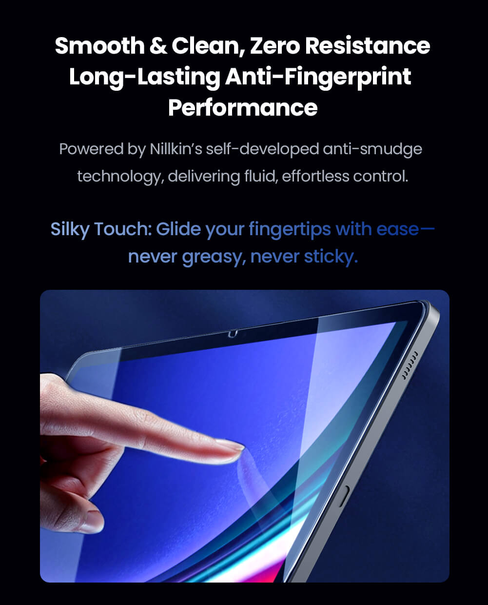 Защитное стекло NILLKIN для Samsung Galaxy Tab S10 Fan Edition (Tab S10 FE), Tab S9 Fan Edition (Tab S9 FE), Tab S9 (индекс H+ Pro)